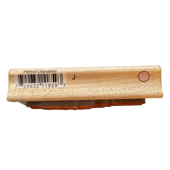 Hampton Art Large Chandelier Rubber Stamp PS0543 - Picture 2 of 3